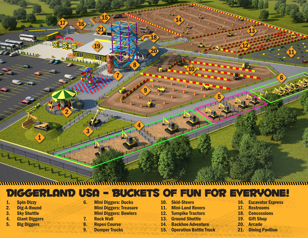 Diggerland USA-ParkMap